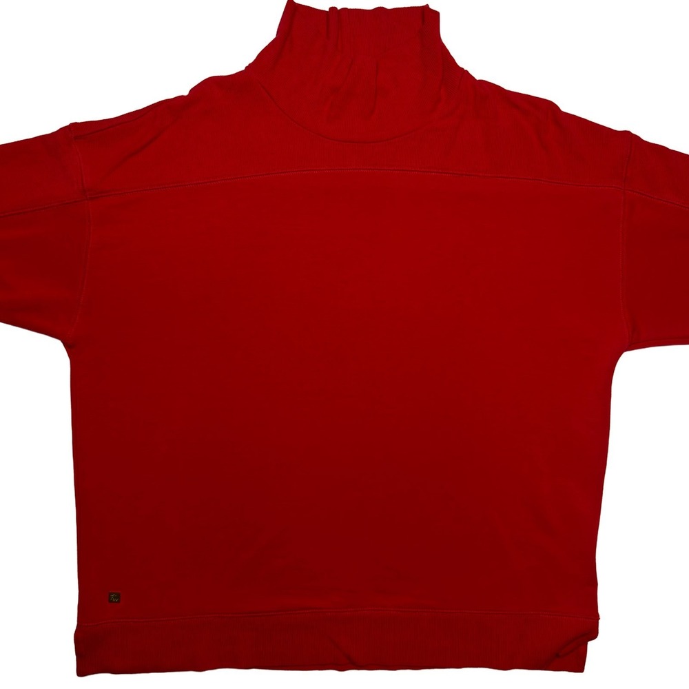 Ralph Lauren Mock Neck Sweatshirt 3/4 Sleeve Drop Shoulder Red Women's Size XL - Picture 2 of 11